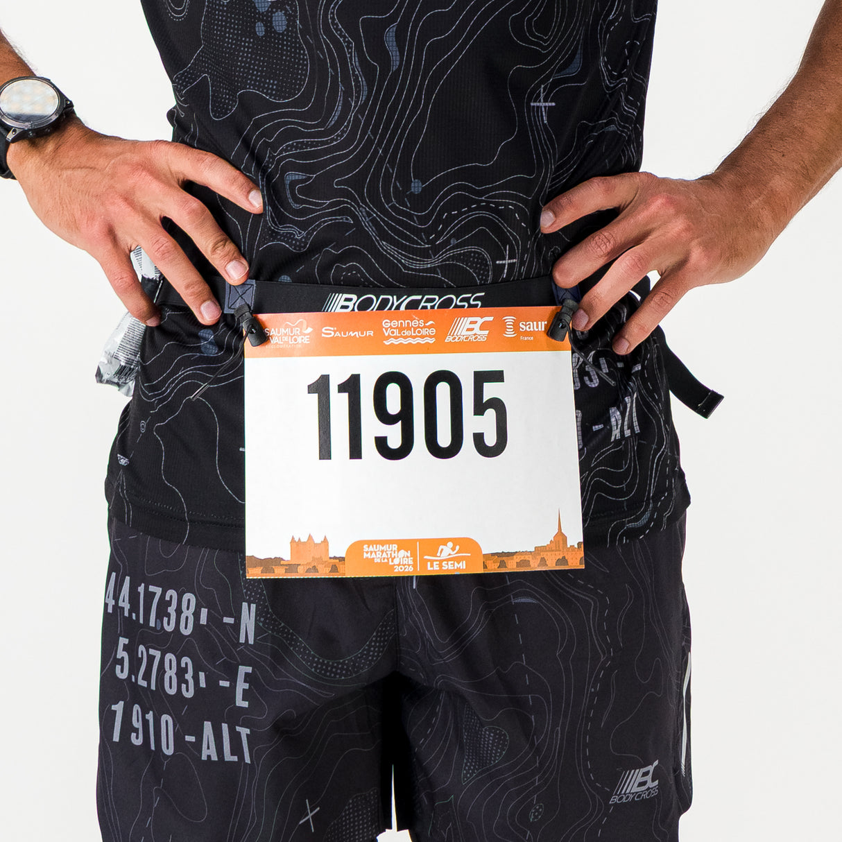 Race number belt
