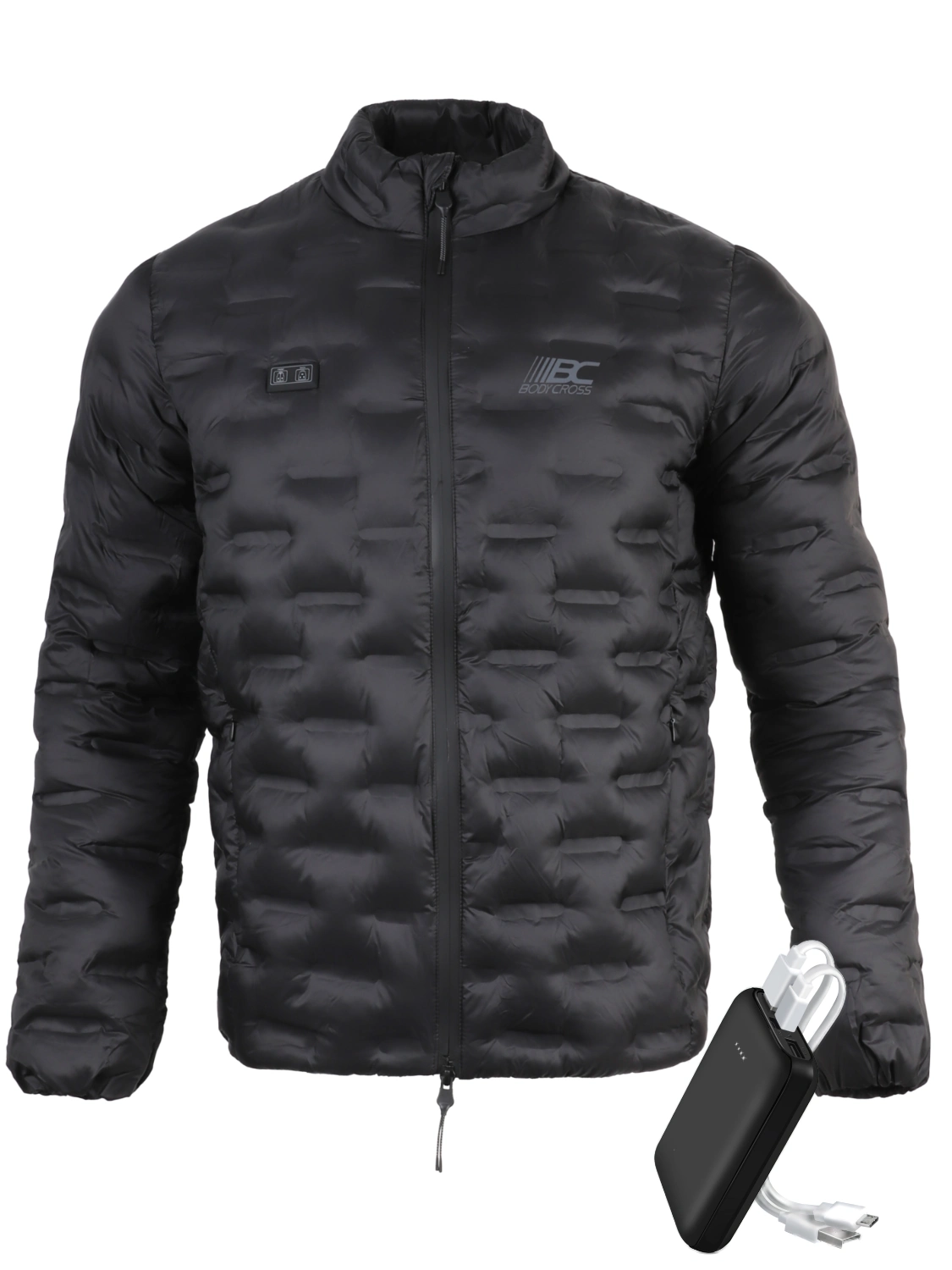 Beheizbare Daunenjacke waterproof DRISS Schwarz