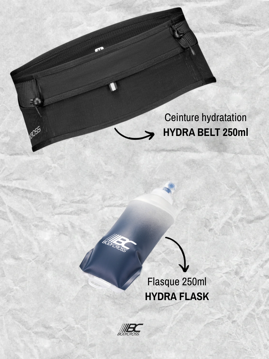 Power Hydratation Belt & Hydra Flask 250ml