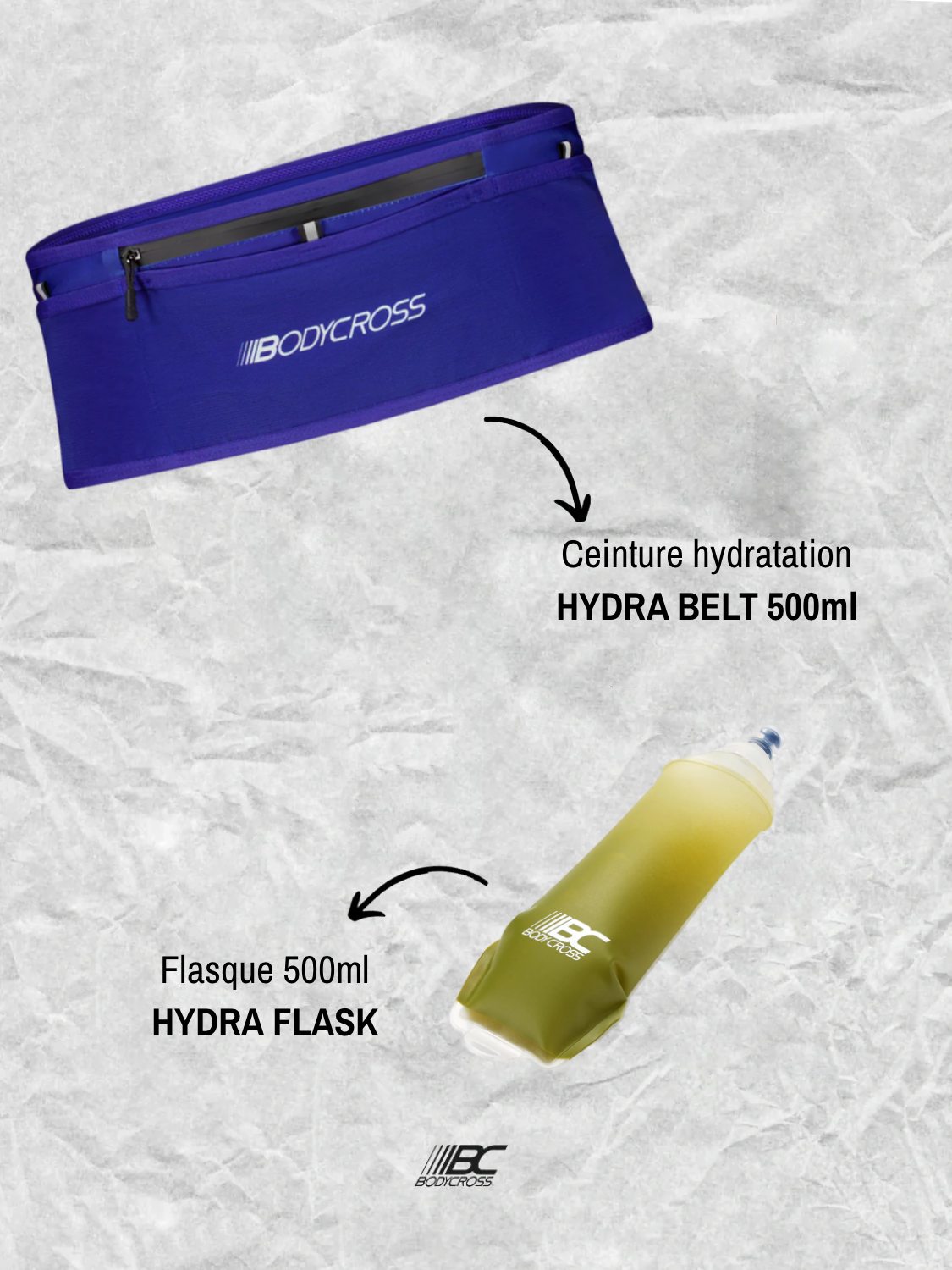 Power Hydratation Belt &  Hydra Flask 500ml