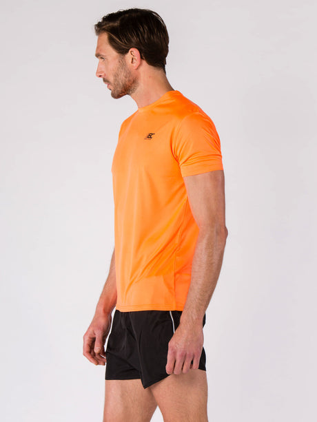 T-shirt de running homme MEO orange fluo