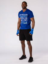 Men's Casual T-shirt BodyCross - Otis Blue + Badiss Black - Front View