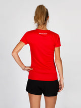 T-shirt de running femme PAZ Rouge