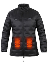 CORALY Waterproof Heated Down Jacket Black