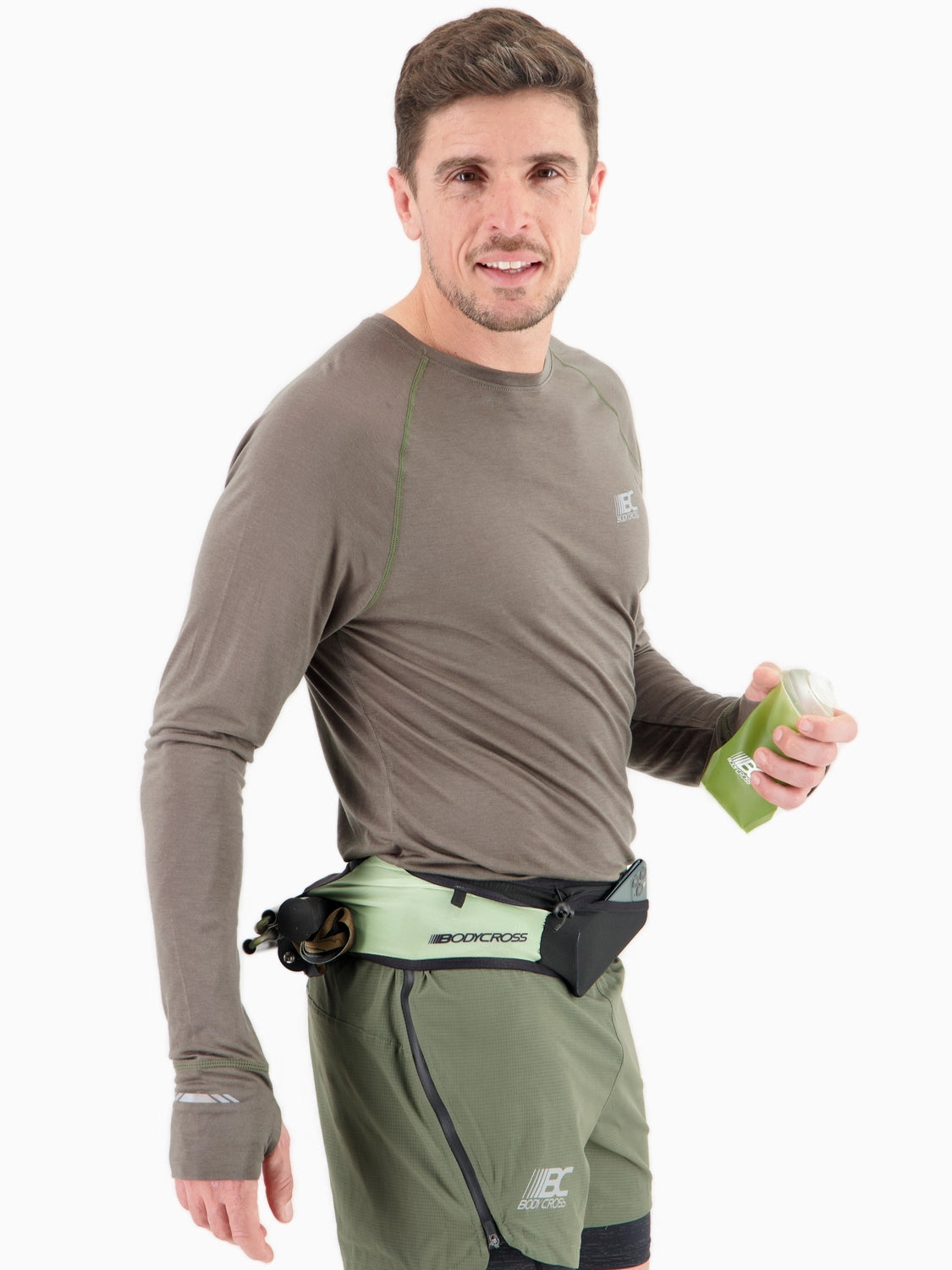 Ceinture hydratation de running porte-dossard et flasques 250 ml