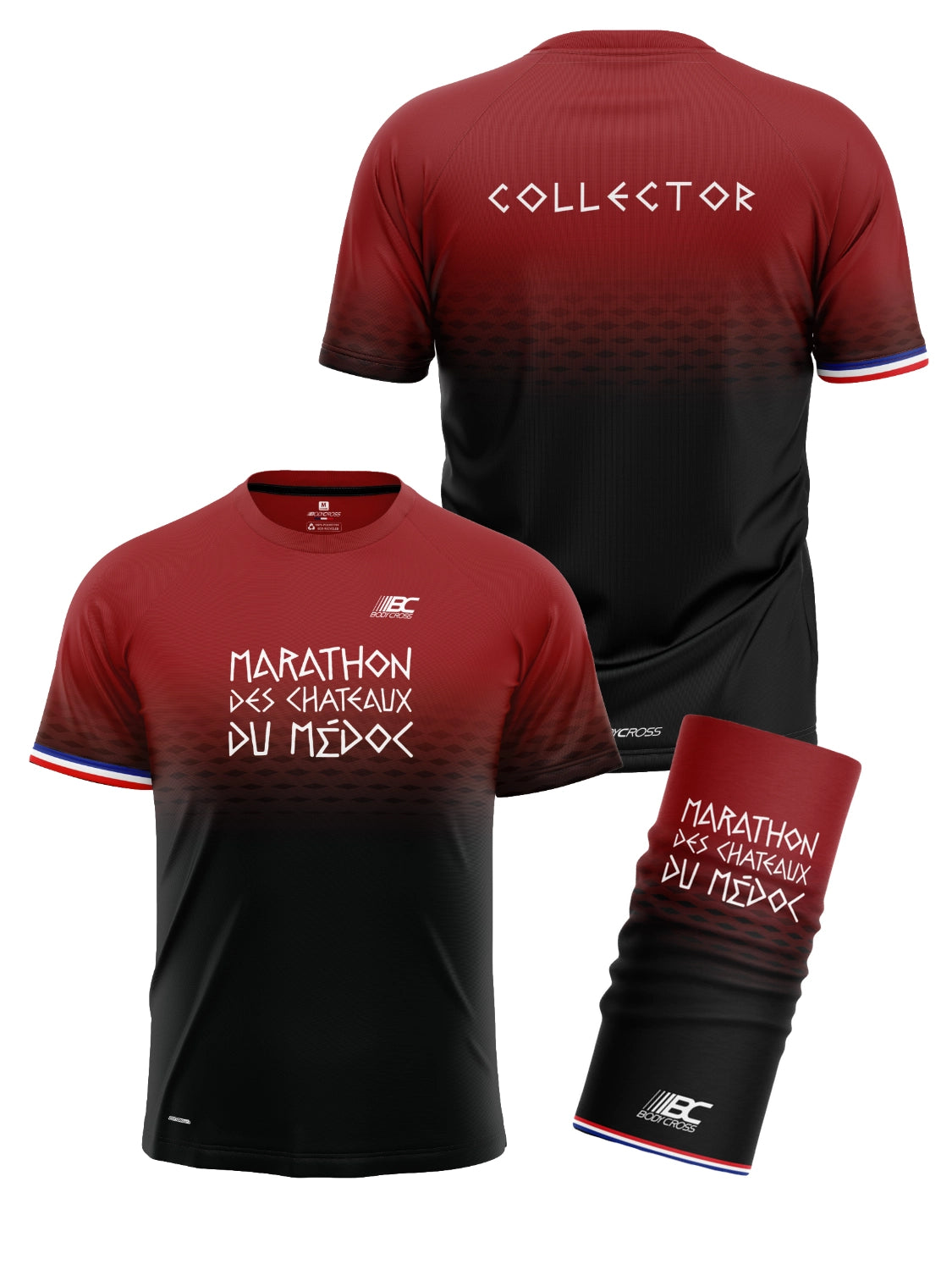 Lot T-shirt Homme Marathon des Chateaux du Médoc 2024 ♽ cottonFEEL™ - Édition Limitée