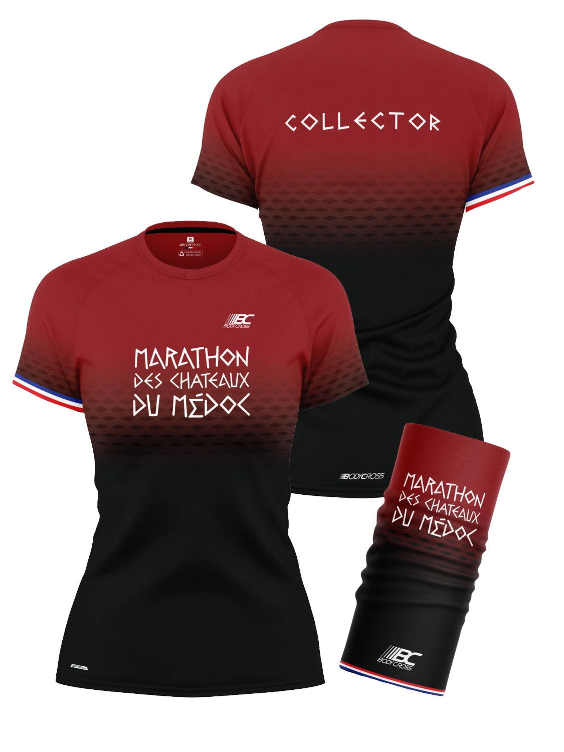 Lot T-shirt Femme Marathon des Chateaux du Médoc 2024 ♽ cottonFEEL™ - Édition Limitée