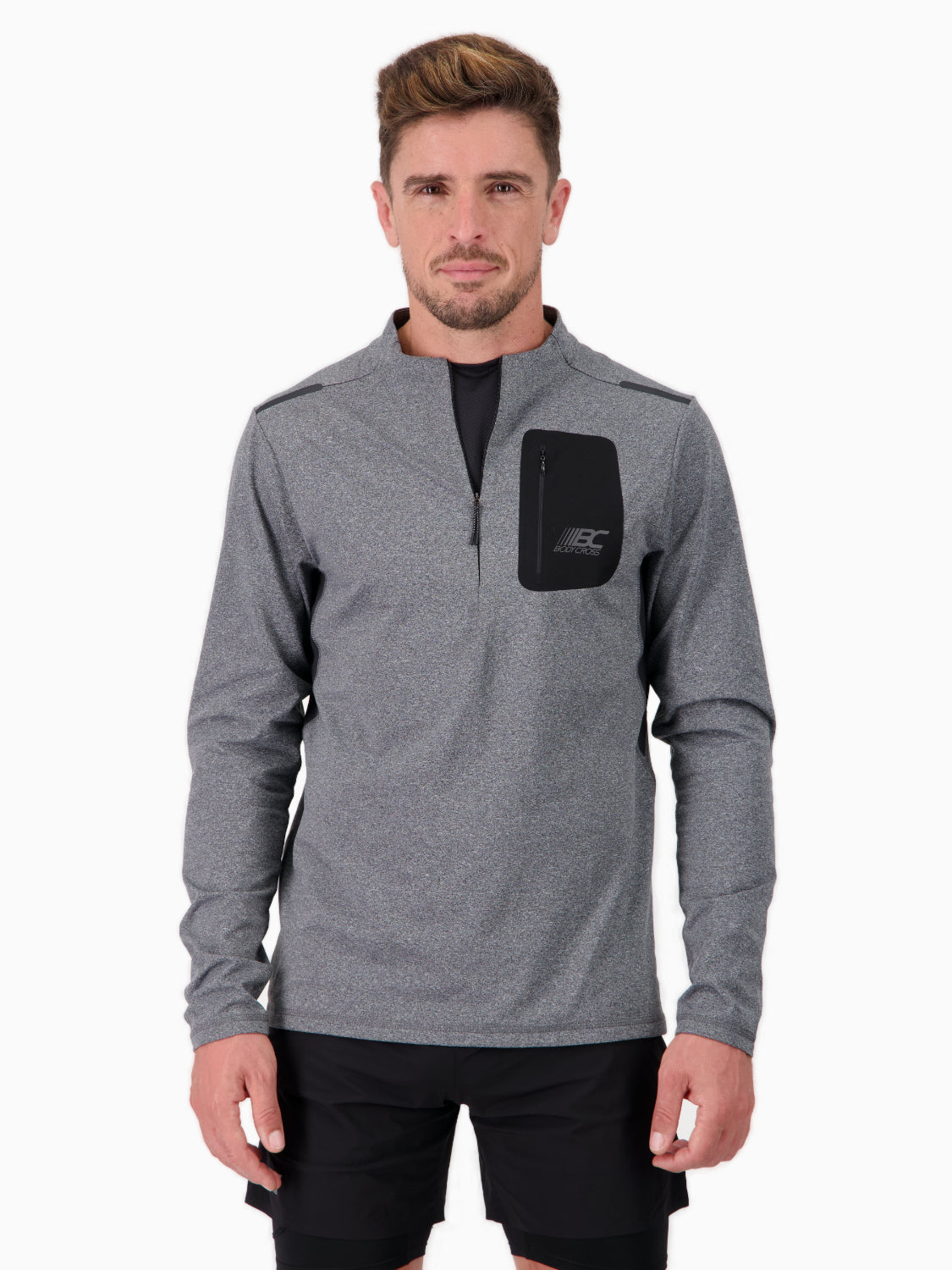 T-shirt manches longues demi-zip de running