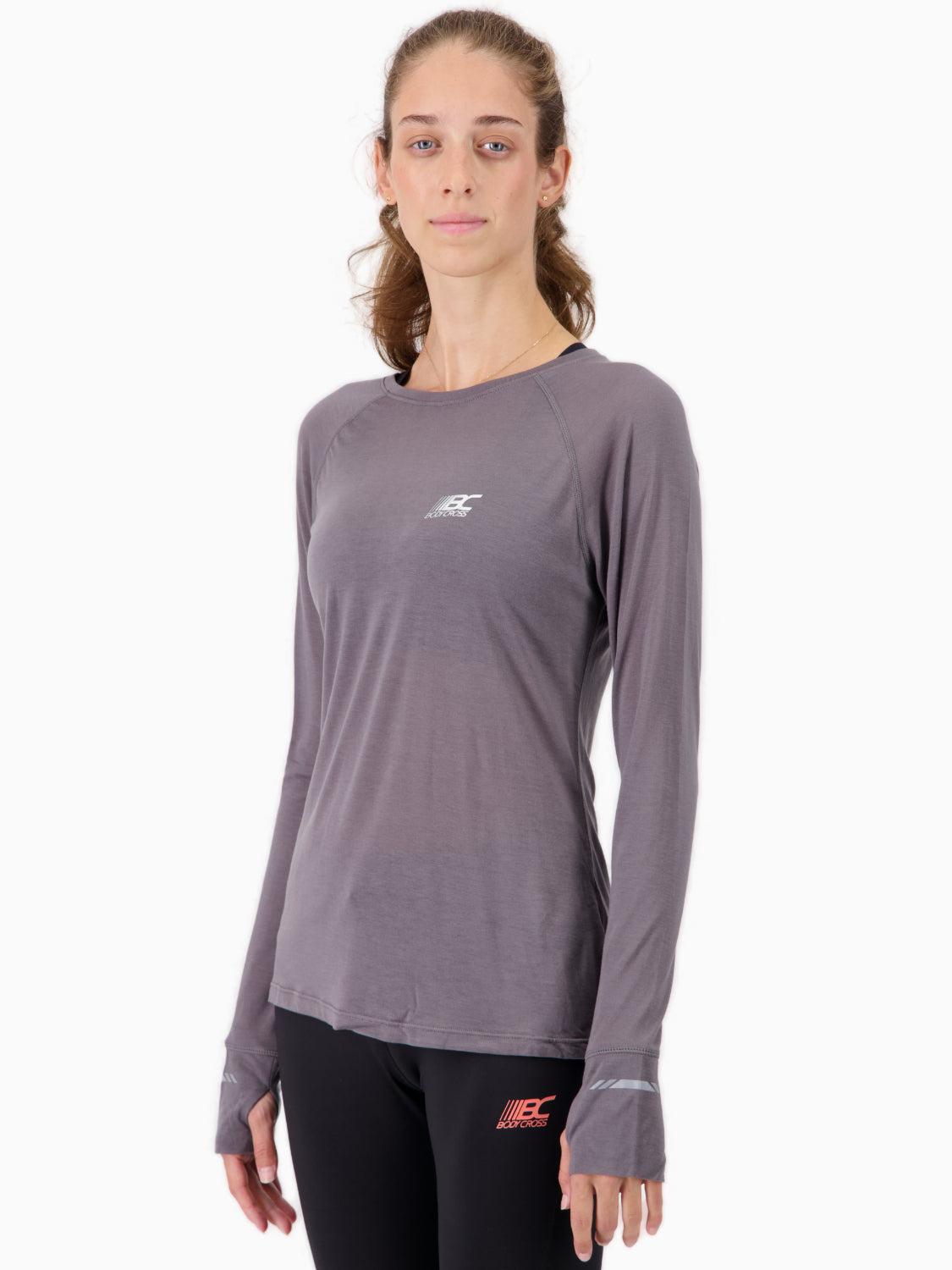 T-shirt ML de running en laine