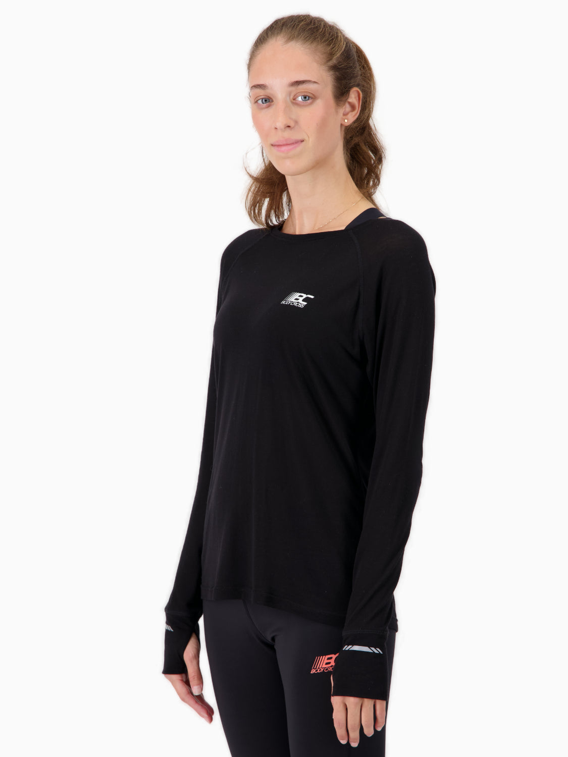 T-shirt ML de running en laine