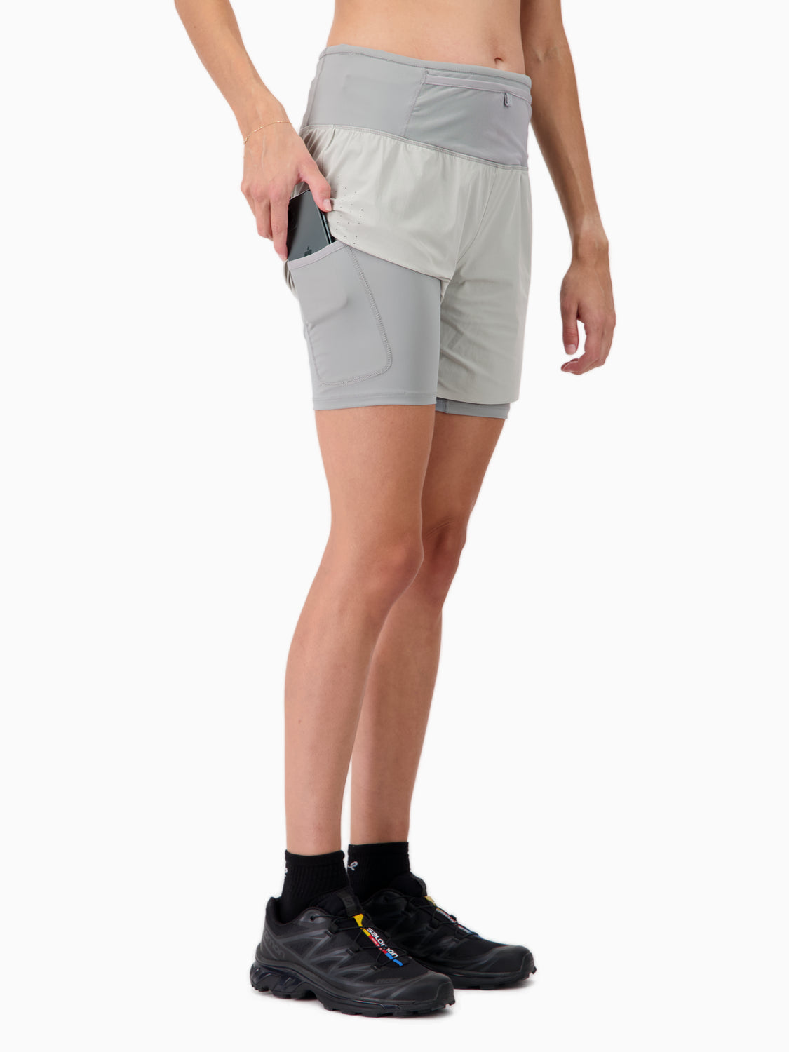 Short-Cuissard 2 en 1 de running & trail pour femme