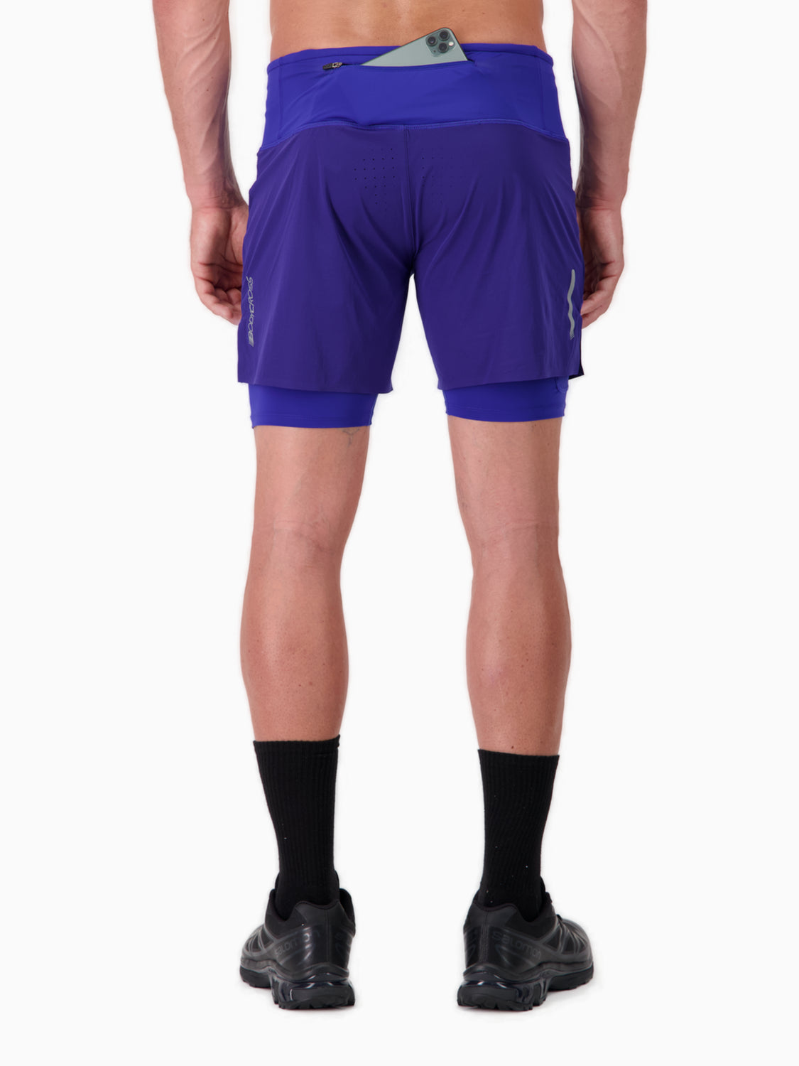 Short/Cuissard 2 en 1  de running & trail pour homme