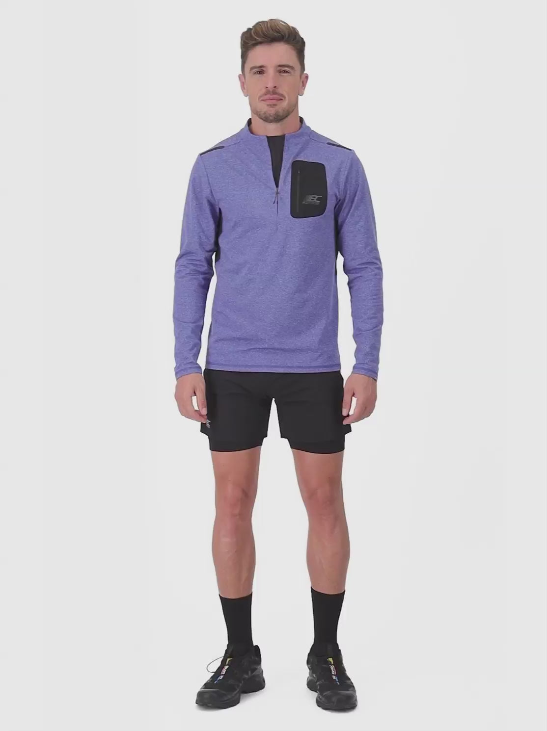 T-shirt manches longues demi-zip de running