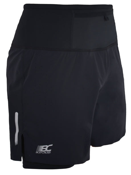 Short de running homme 2 en 1 Onder Ultra Noir