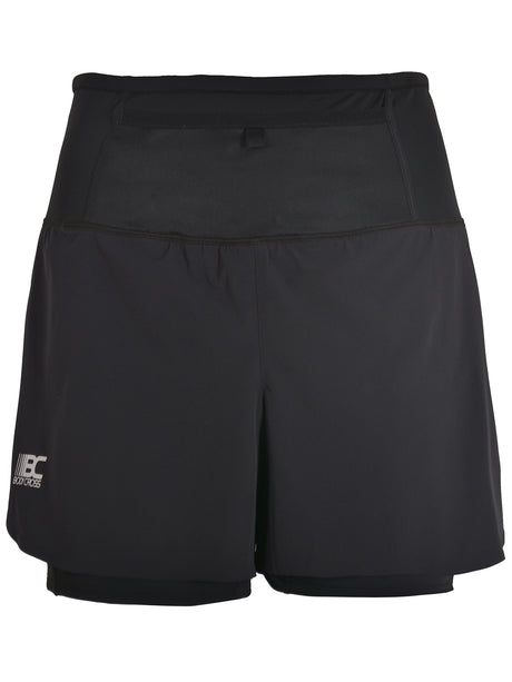 Short de running femme 2 en 1 Linh Ultra Noir