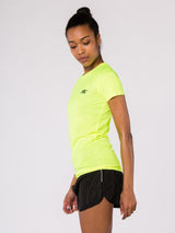 T-shirt de running femme PAZ Jaune Fluo