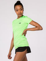 T-shirt de running femme PAZ Vert fluo