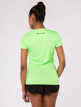 T-shirt de running femme PAZ Vert fluo