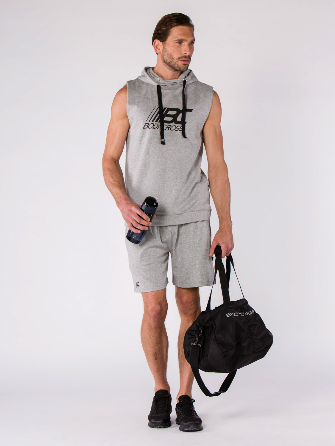 Men's Training Sleeveless hoody BodyCross - Benjy Grey