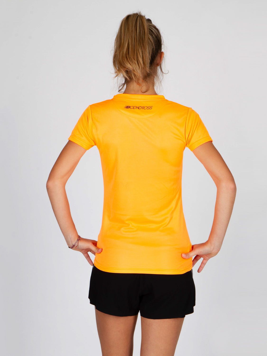 T-shirt de running femme PAZ Orange fluo