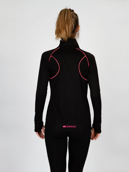 T-shirt de running Femme Manches longues Loth Noir