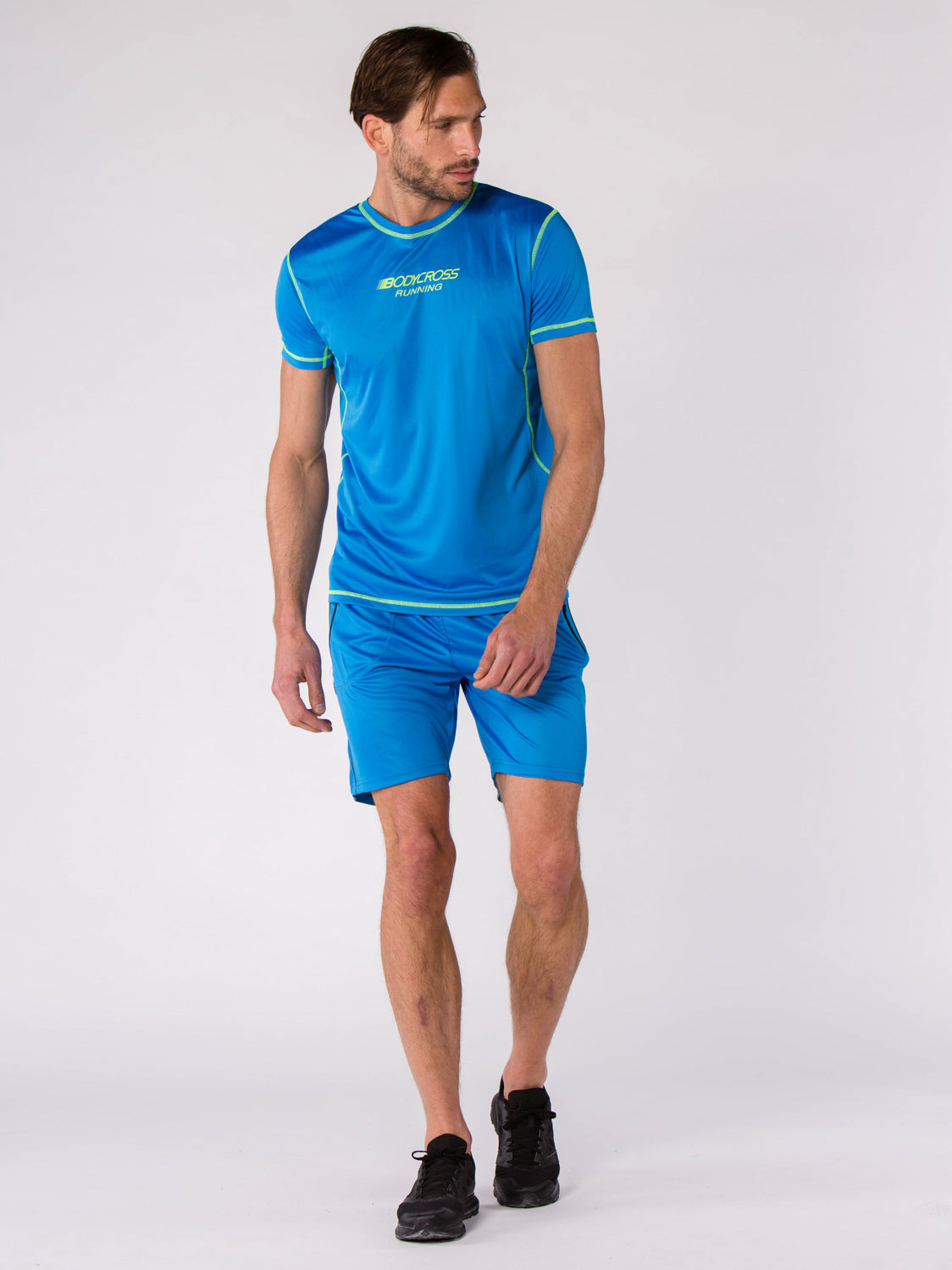 T-shirt de running Homme Matt bleu