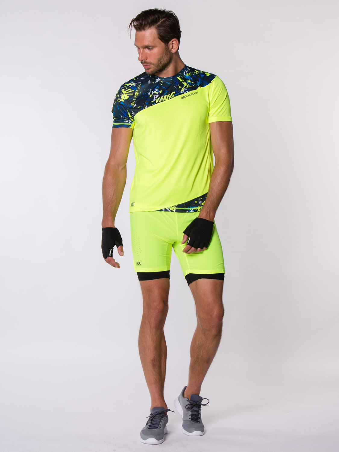 T-shirt de running homme ORELIEN jaune fluo BodyCross