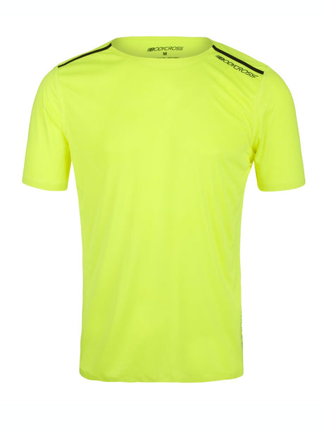 T-shirt de running homme OLIVER Jaune fluo BodyCross